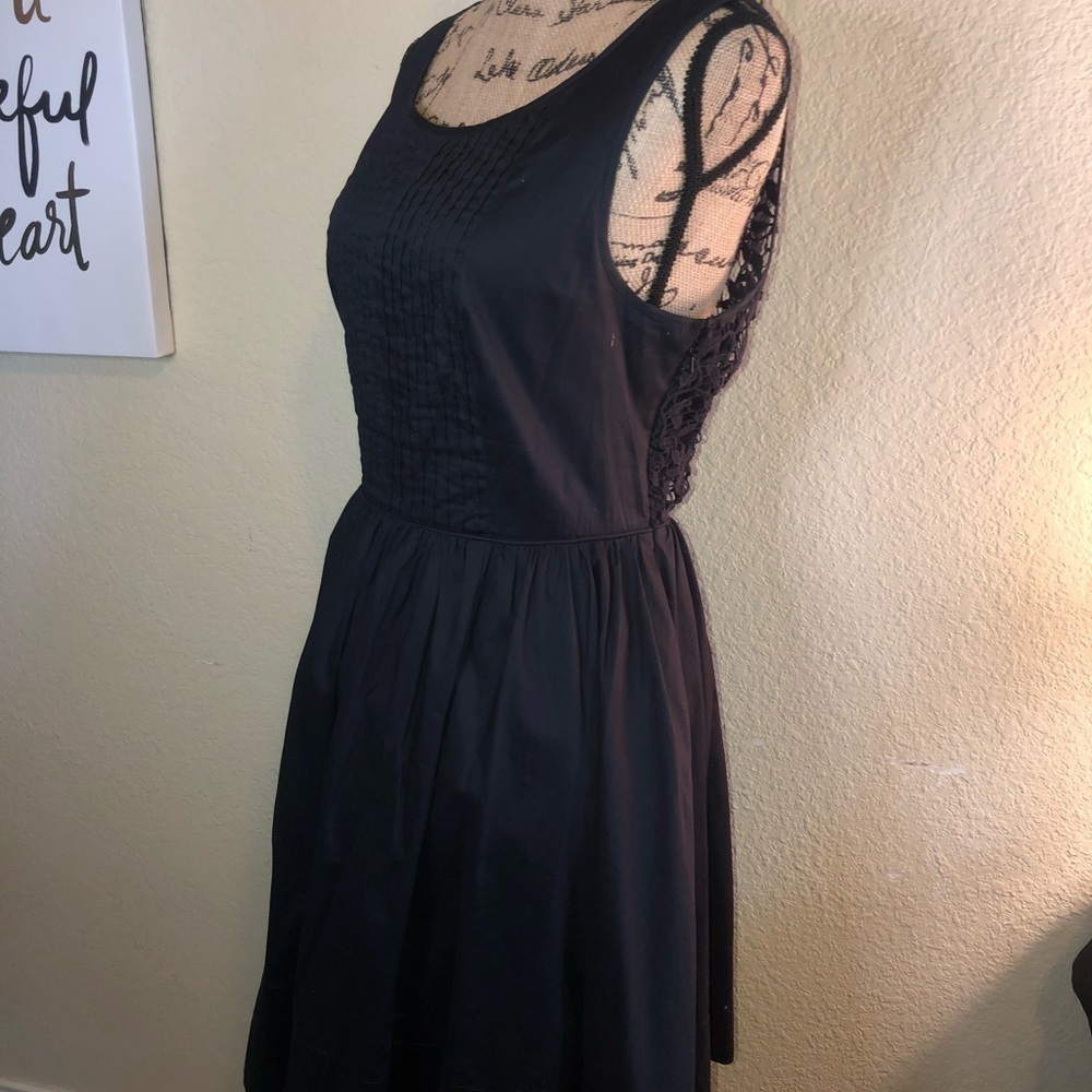 Anthropologie Moulinette Soeurs Sweet Enticement Navy Lace Dress 12